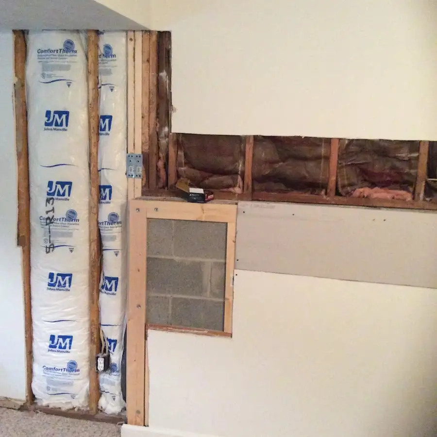 Wall insulation replacement during Contents Cleaning & Restoration in Midwest City
